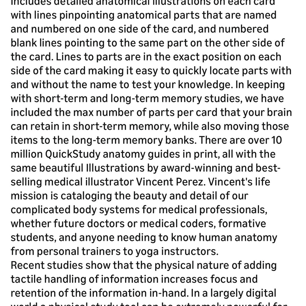 Anatomy Flash Cards by QuickStudy - Picture 4 of 5